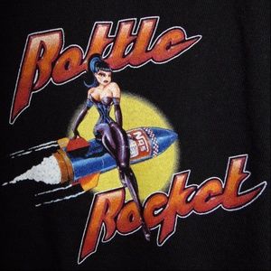 BEEFY "BOTTLE ROCKET" pin up girl T-Shirt M 💥